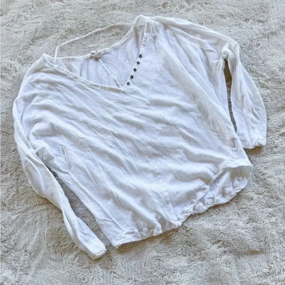 Free People White Long Sleeve size S - Picture 1 of 3